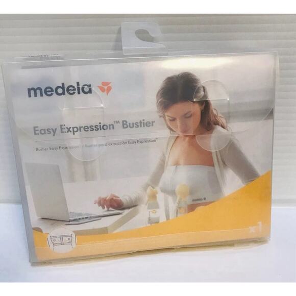Medela Nursing Bra Size Small S/P Easy Expression Bustier Breast Pumping. Beige - Picture 1 of 3